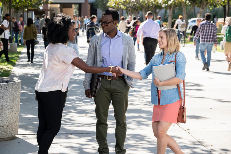 Kirby Howell-Baptiste, William Jackson Harper, Kristen Bell